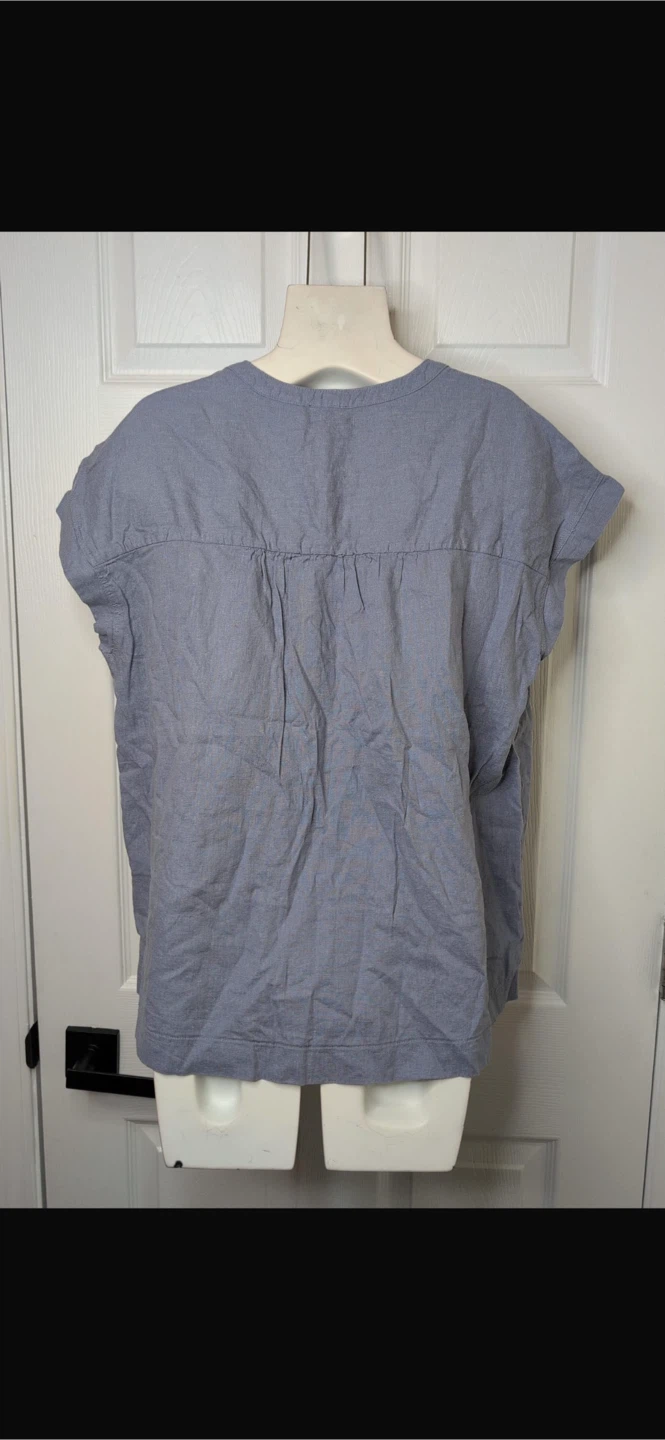 NEW! Splendid Linen Blend V-Neck Cap Sleeve Top - Size L - photo 5