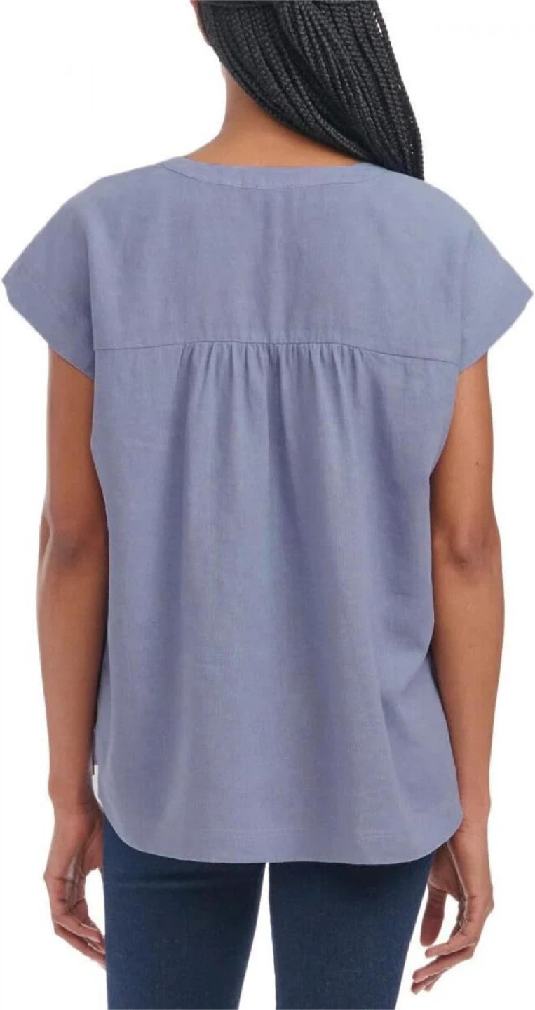 NEW! Splendid Linen Blend V-Neck Cap Sleeve Top - Size L - photo 3