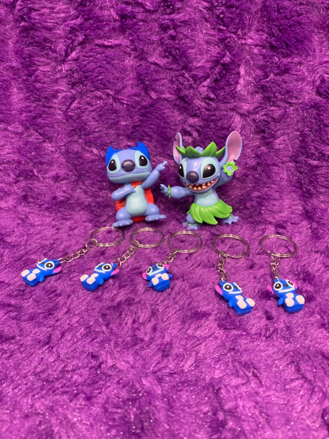Lilo & Stitch Figurines and Keychains Set