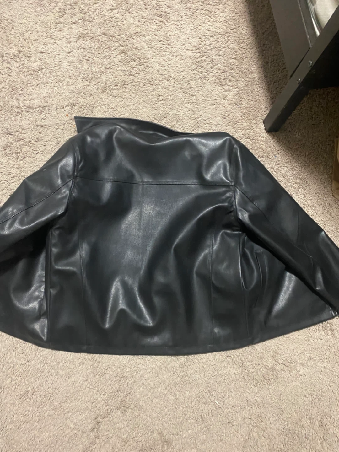 U.S. Polo Assn. Black Faux Leather Jacket - Size S - photo 4