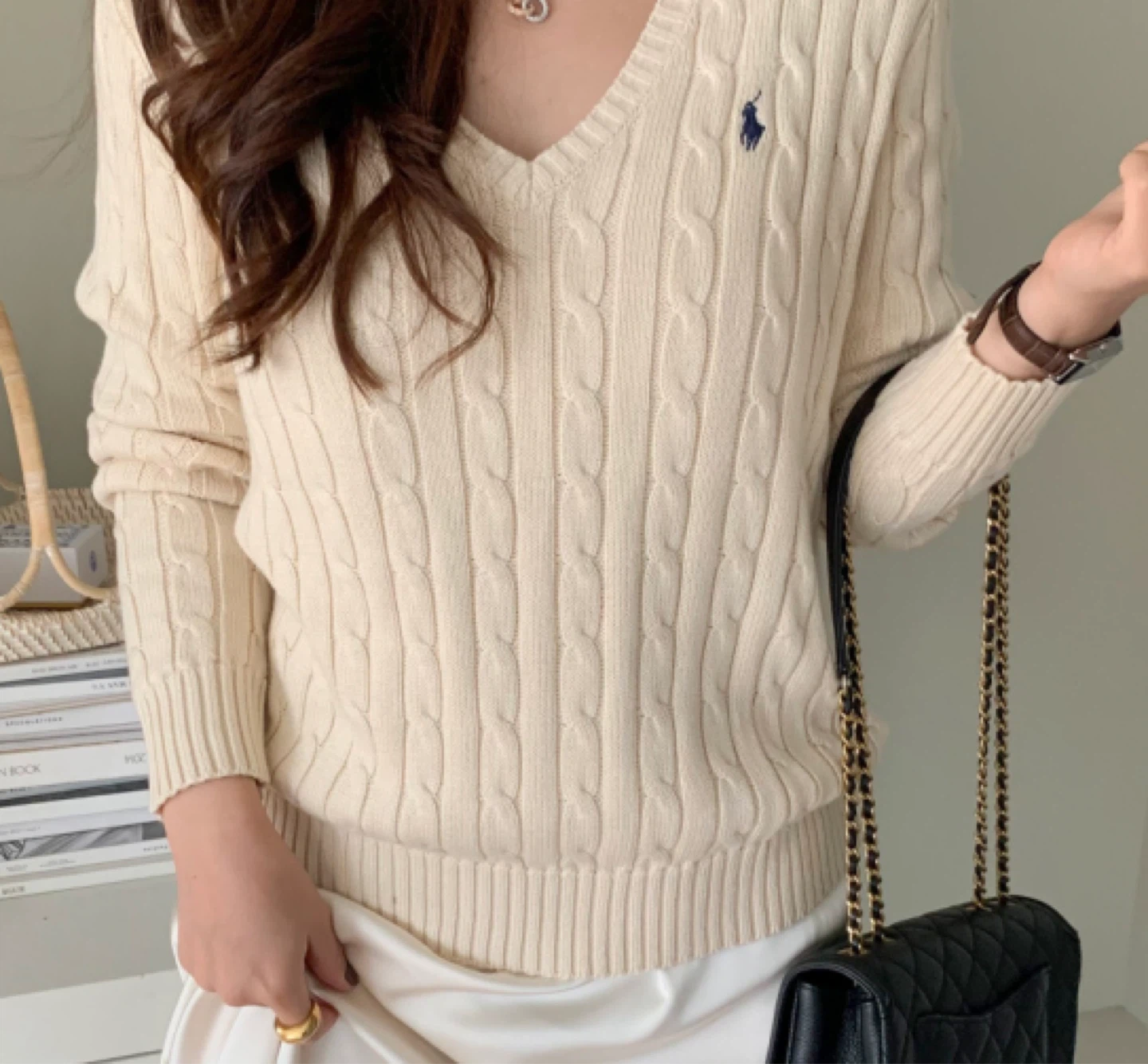 Polo Ralph Lauren Cream  cable Knit - photo 4