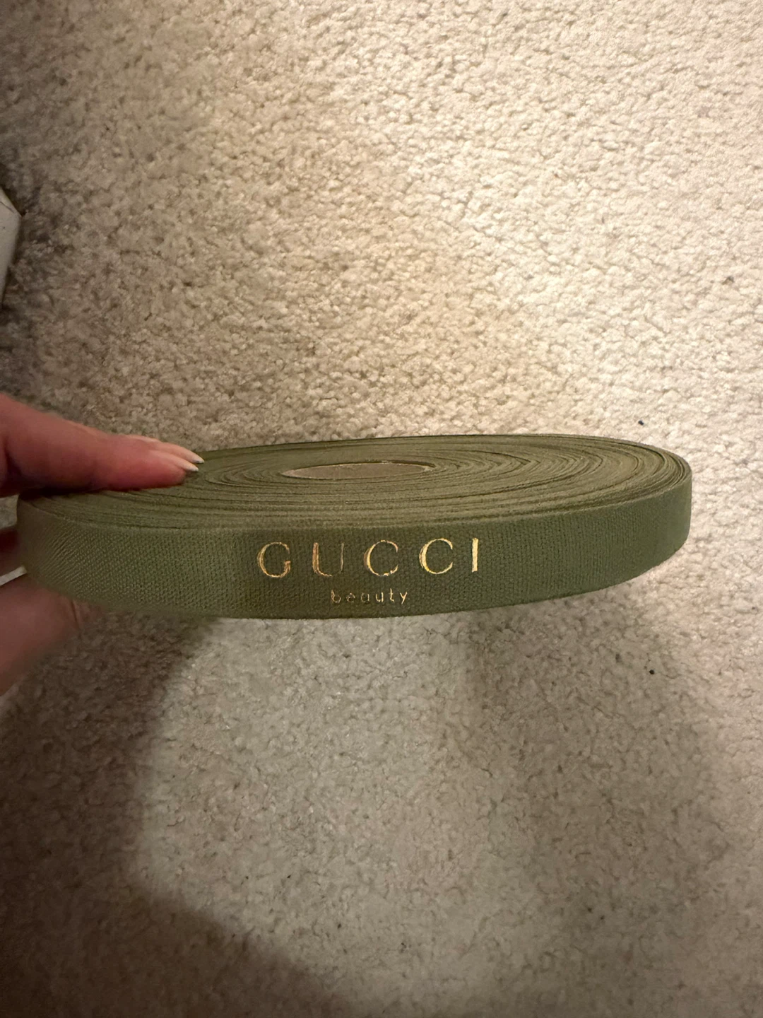 Gucci Beauty Green Ribbon Trim