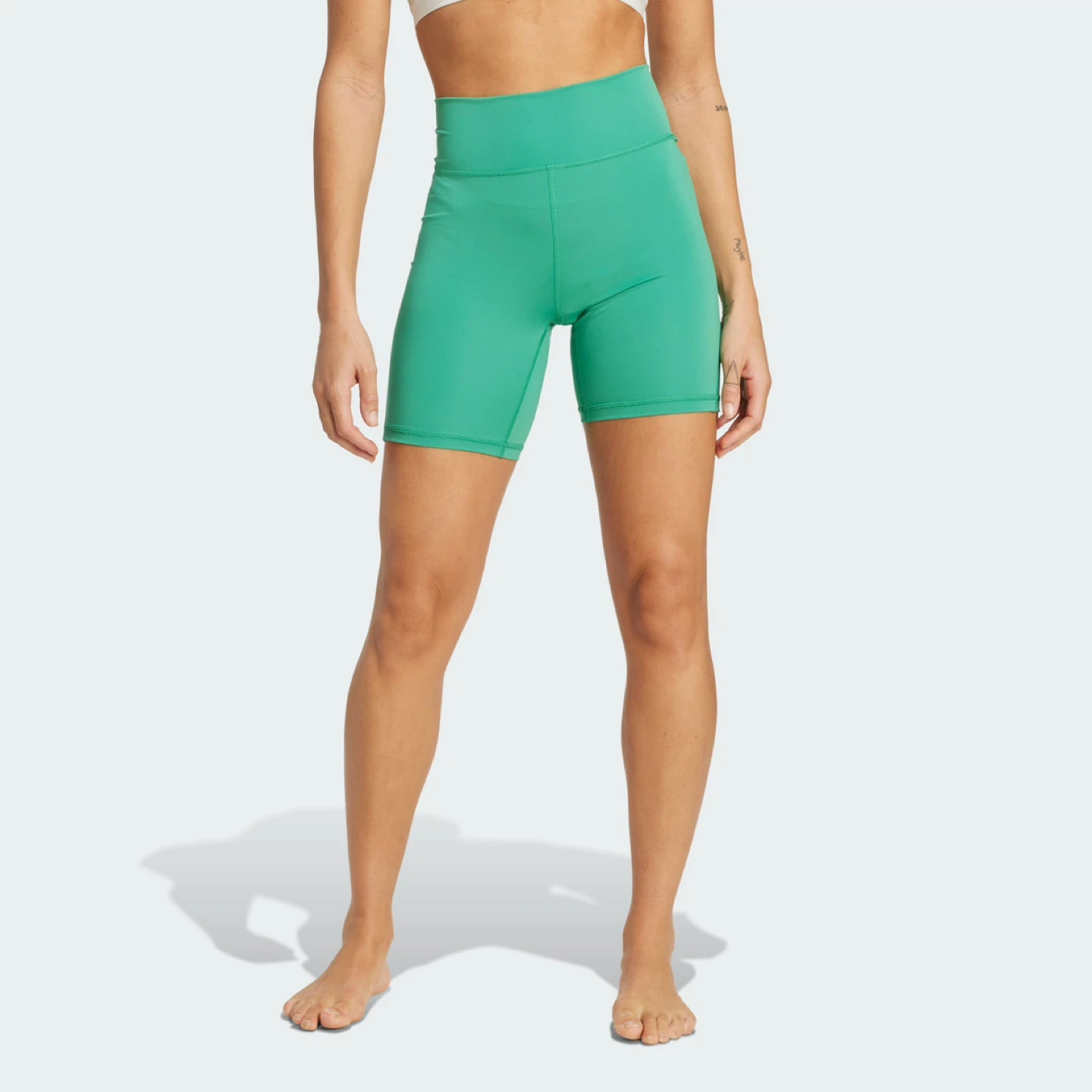 Adidas Women's Green Cycling Shorts| size L| GYM| Yoga - photo 2