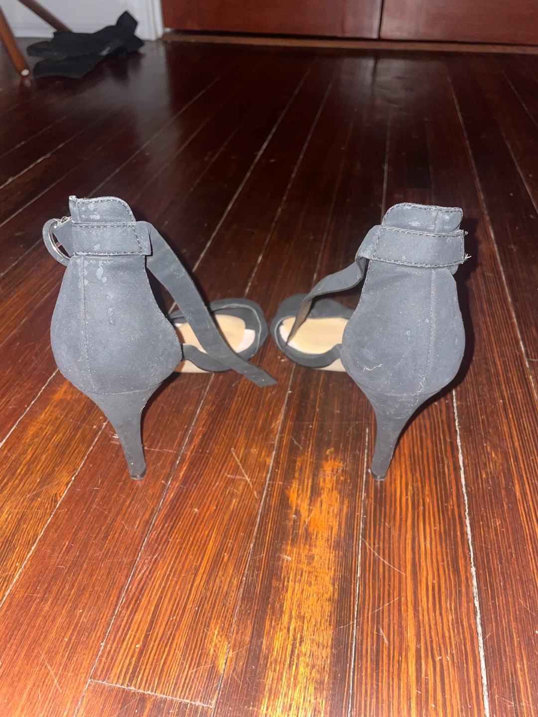 Steve Madden Black Suede Heels with Ankle Strap - photo 3