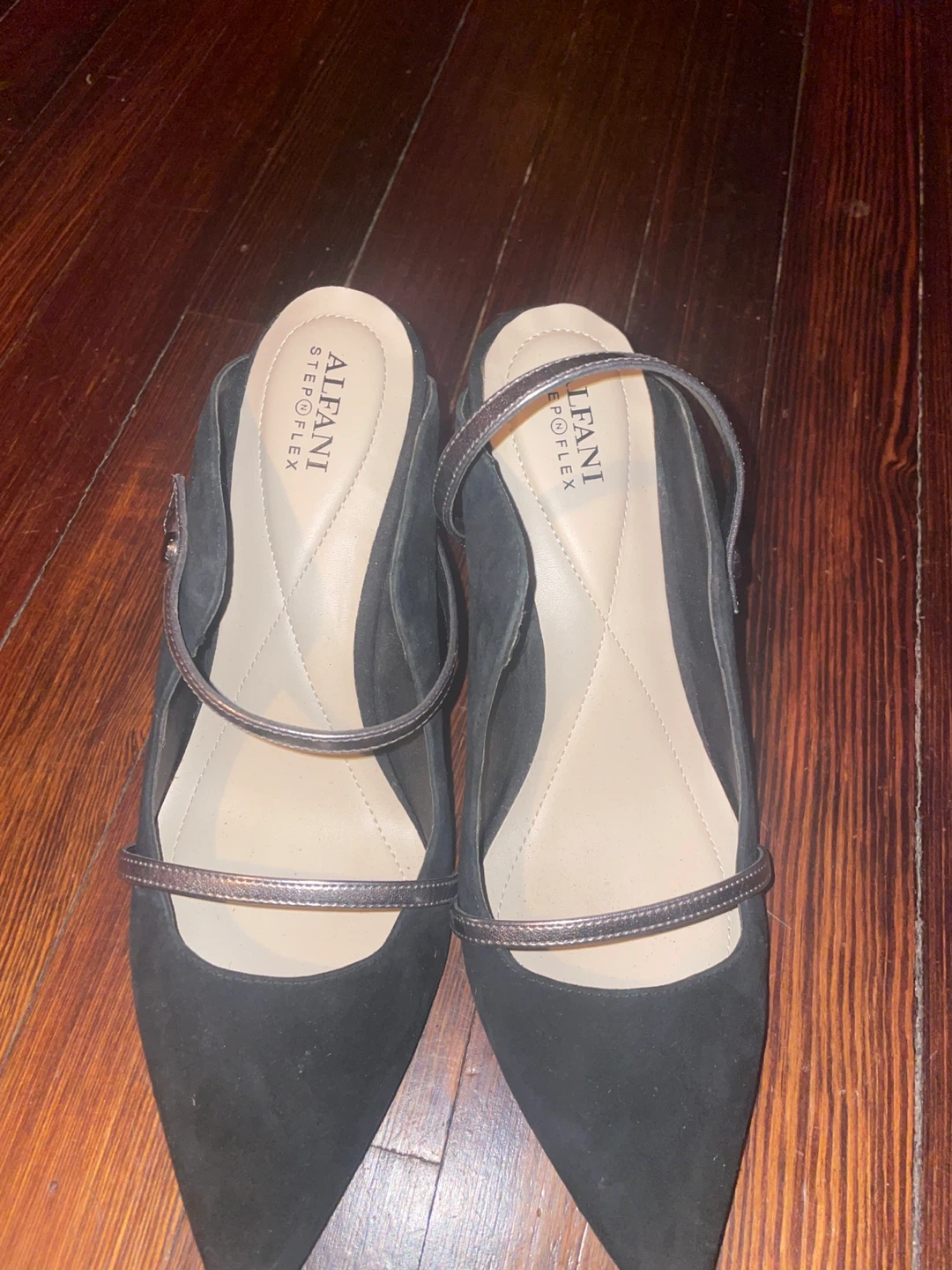 Alfani Step 'n Flex Suede Heeled Mules