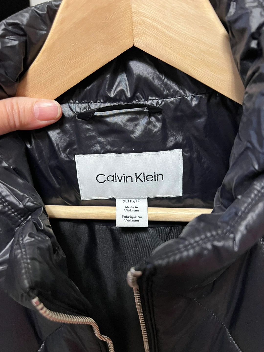 Calvin Klein Long Black Quilted Vest XL - New - photo 5
