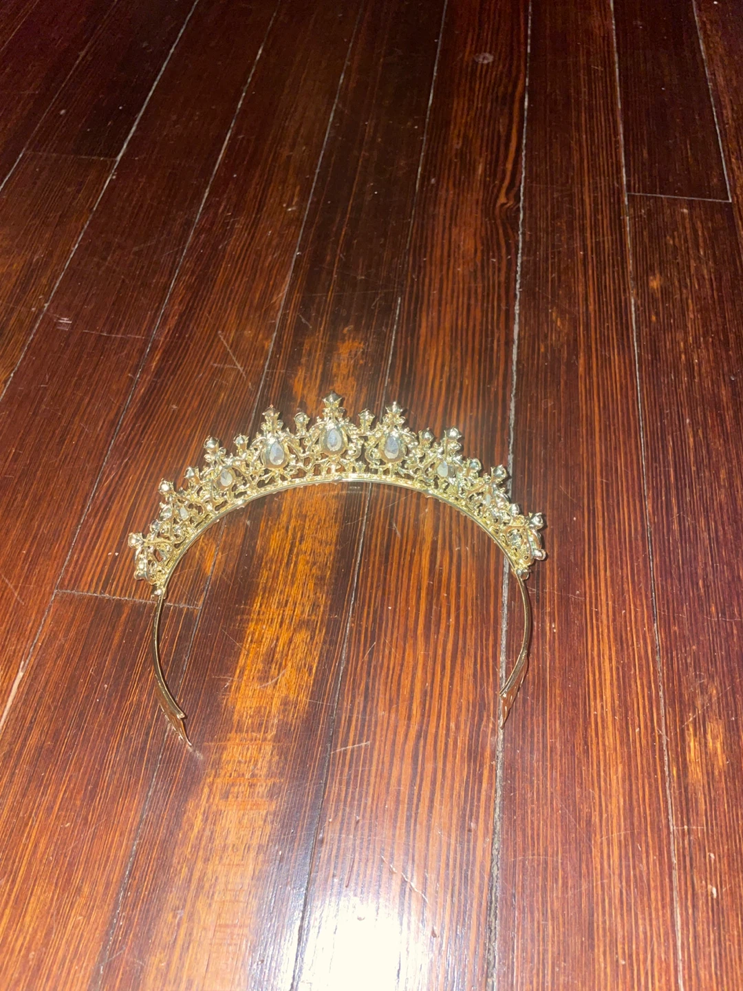 Gold Rhinestone Tiara - photo 3