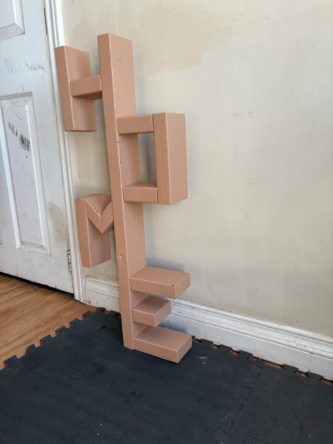 Wooden "HOME" Shelf Unit - photo 2