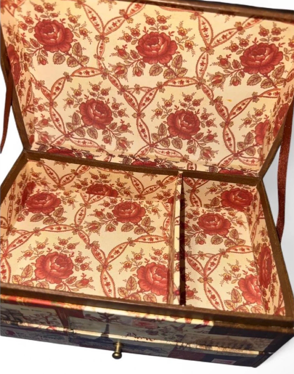 Vintage Floral Print Jewelry Box - photo 3