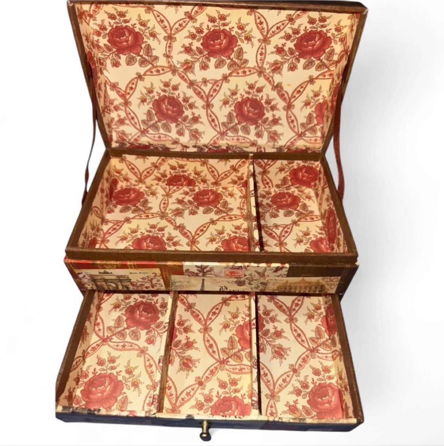 Vintage Floral Print Jewelry Box - photo 2