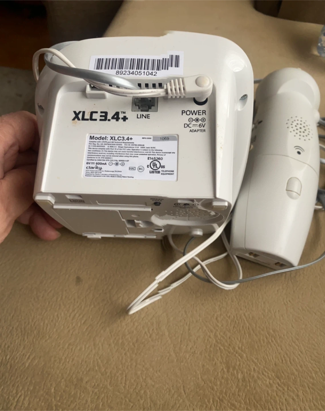 Clarity XLC3.4+ Amplified Cordless Phone with Ringer - photo 4