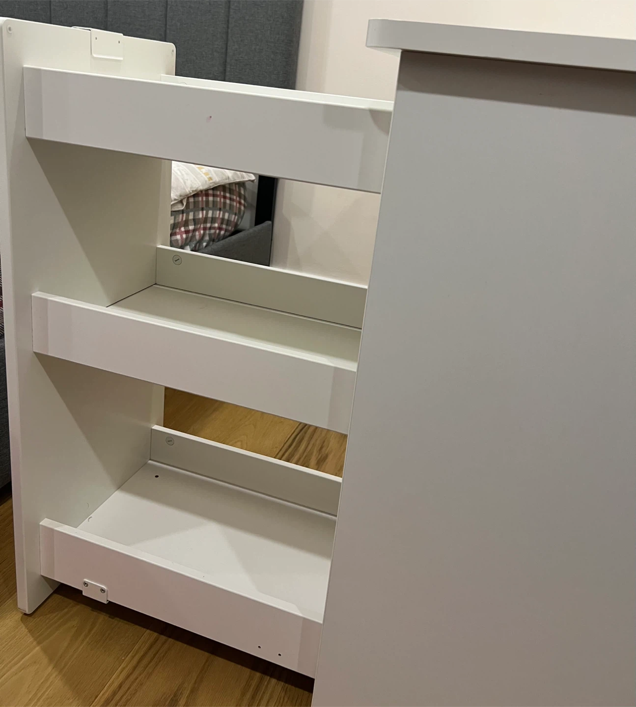 White Desk with Storage Unit - photo 2