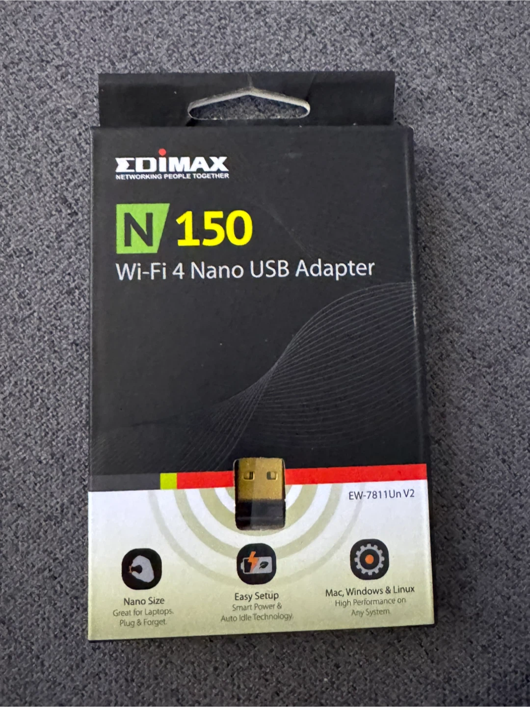 Edimax N150 Wi-Fi 4 Nano USB Adapter EW-7811Un V2