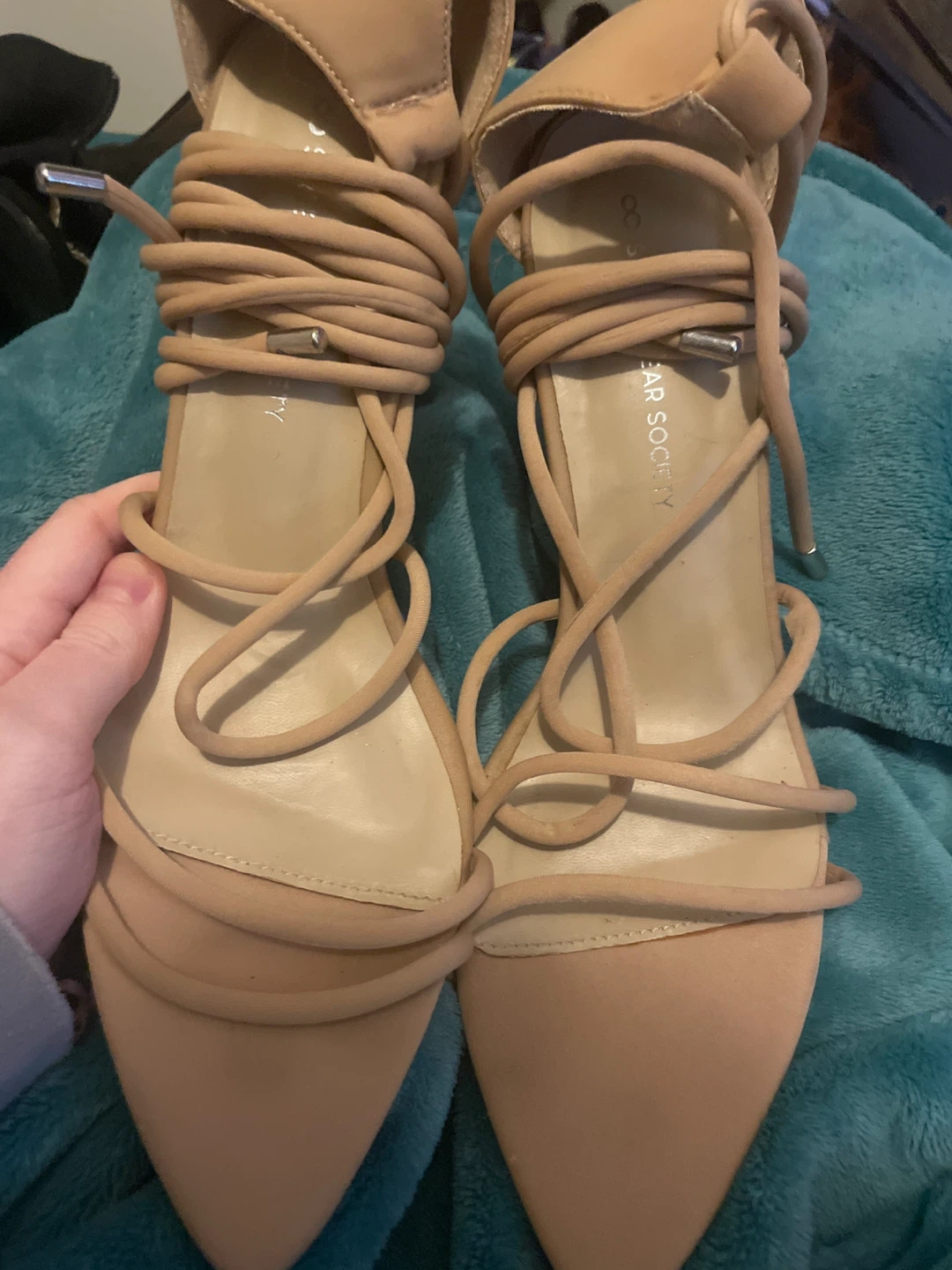 Nude Strappy High Heel Sandals - photo 2