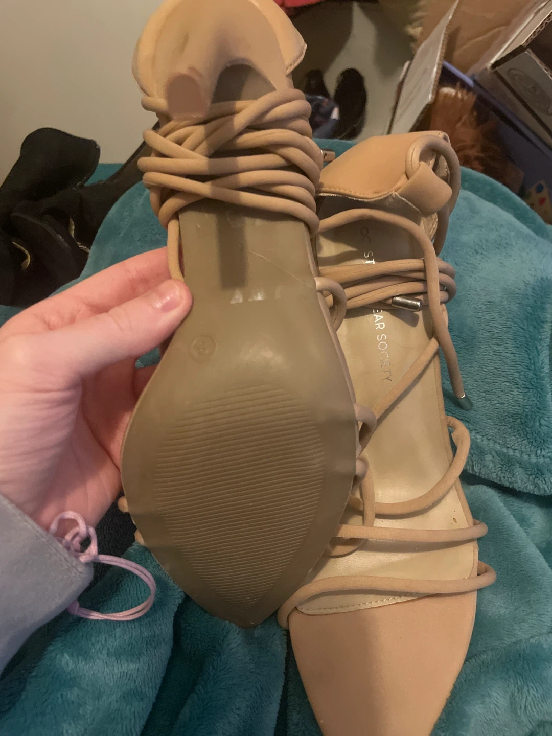 Nude Strappy High Heel Sandals - photo 4