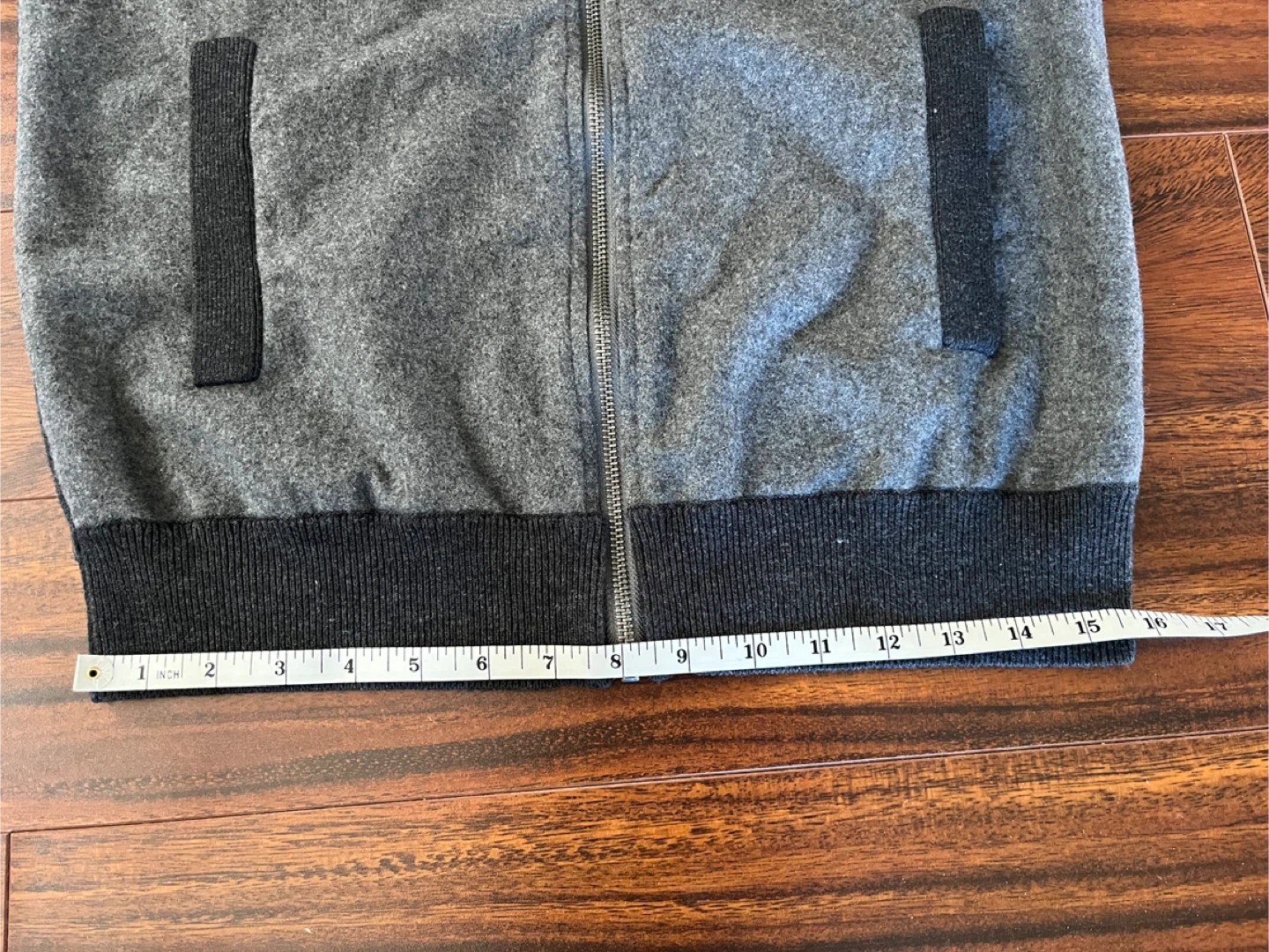 Banana Republic men’s medium zip sweater, wool blend, grey - photo 4