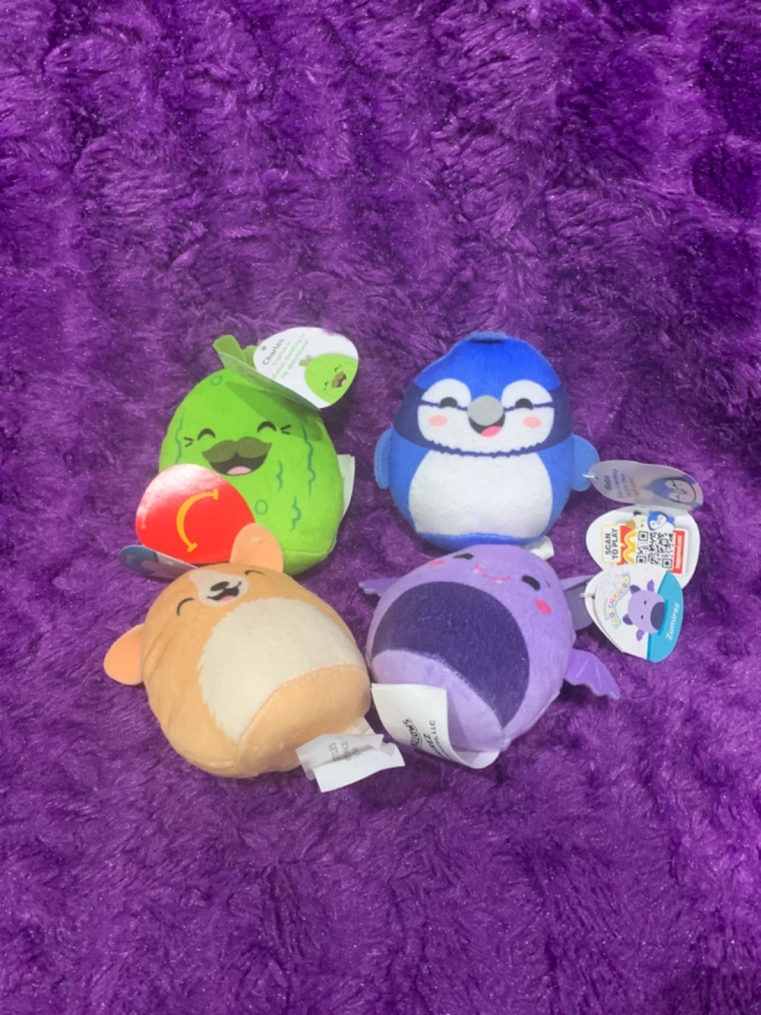 Squishmallows Plush Toys Lot - 4 Mini Stuffed Animals