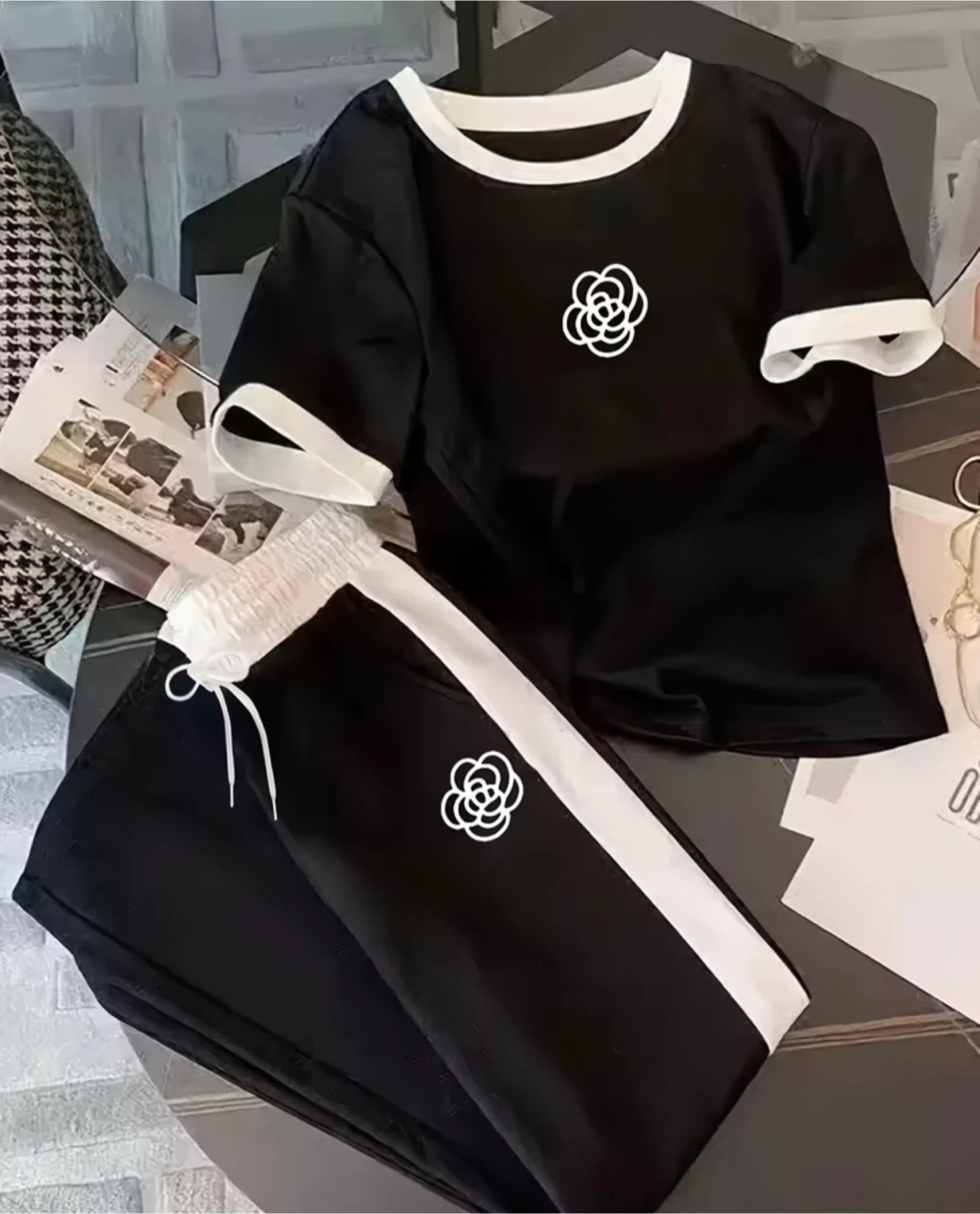 Black and White Tracksuit Set - photo 4