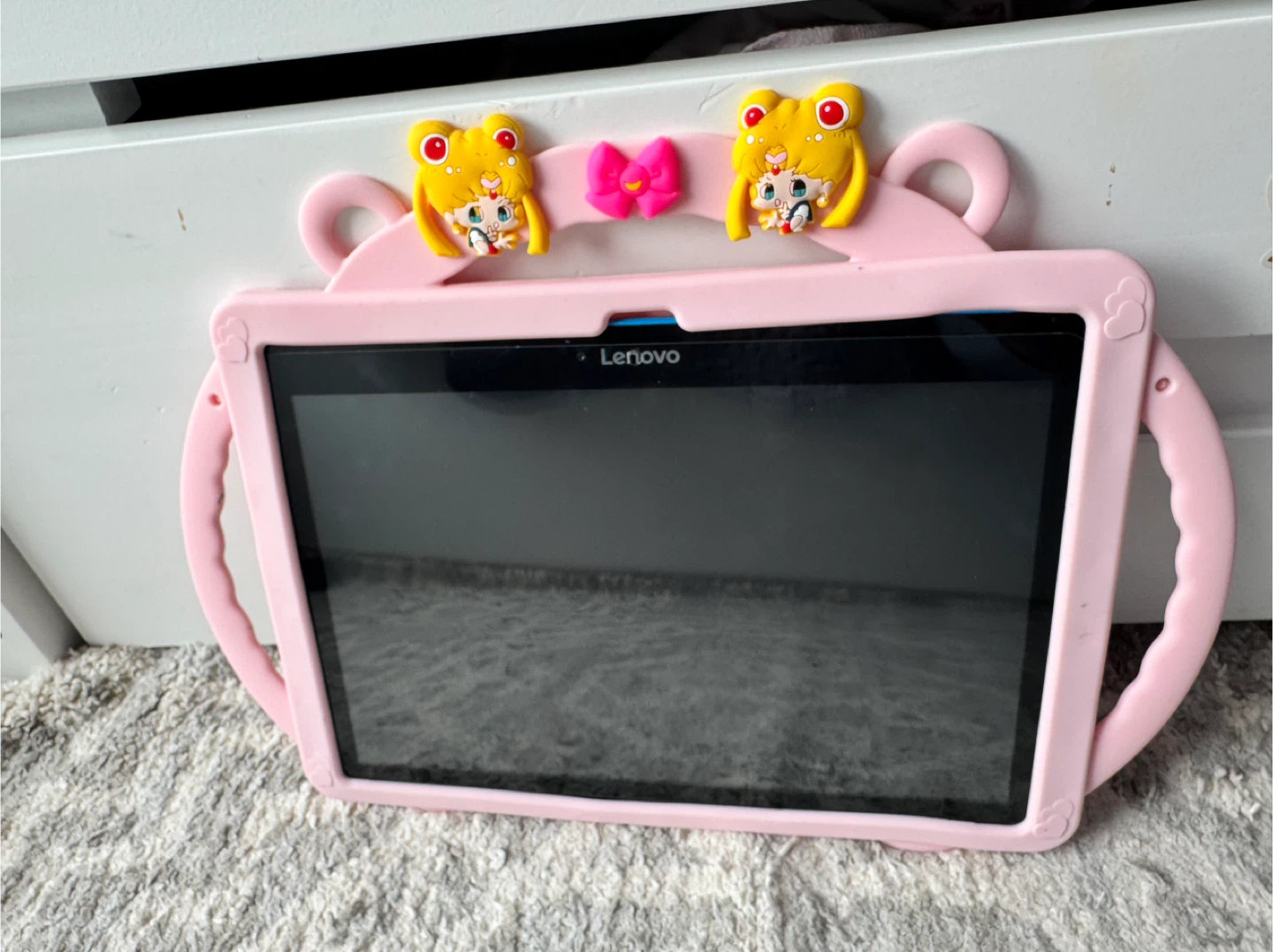Pink Cartoon Tablet Case with Stand and Handle