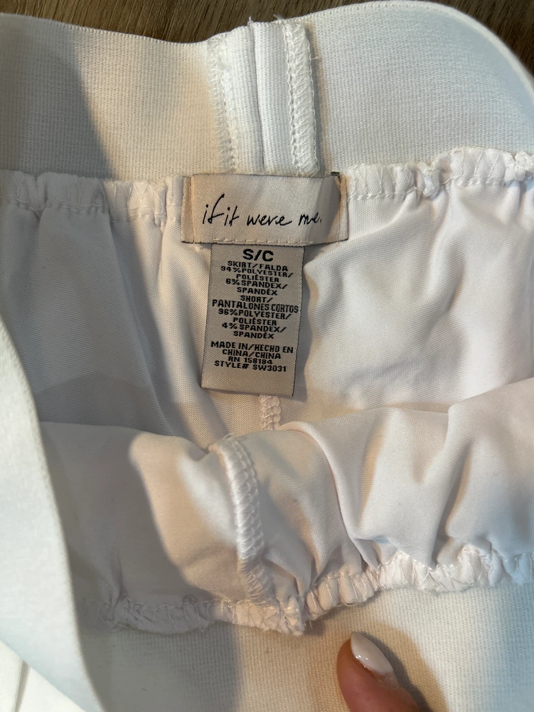 White Pleated Tennis Skirt with Built-in Shorts - photo 2