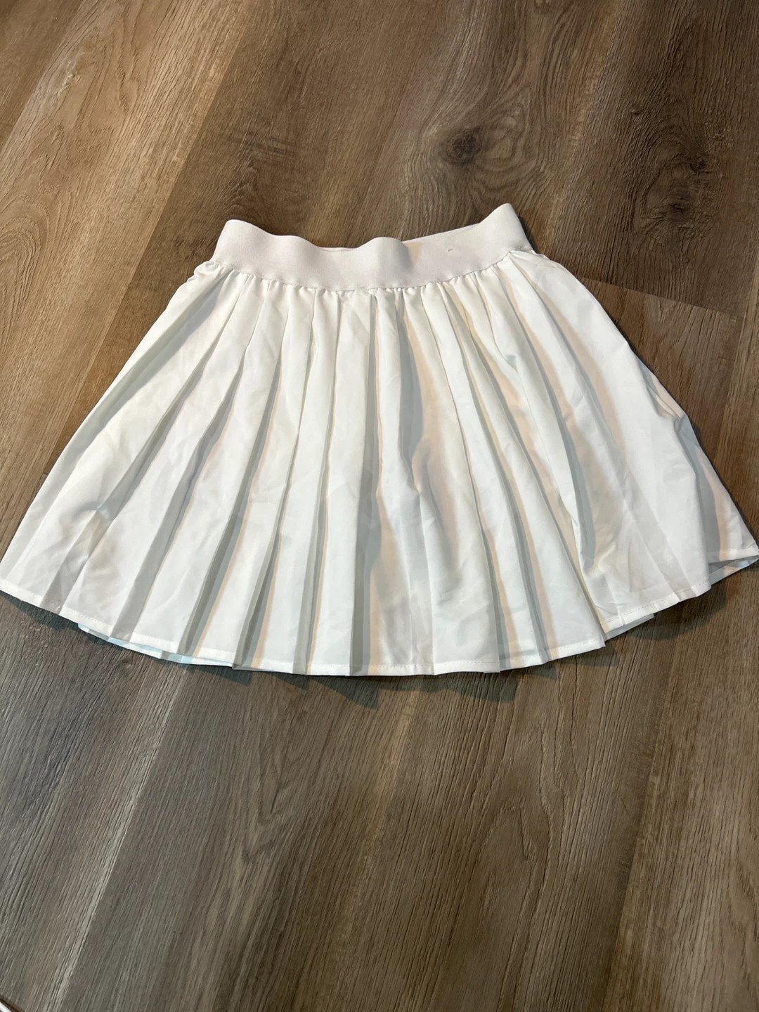 White Pleated Tennis Skirt with Built-in Shorts