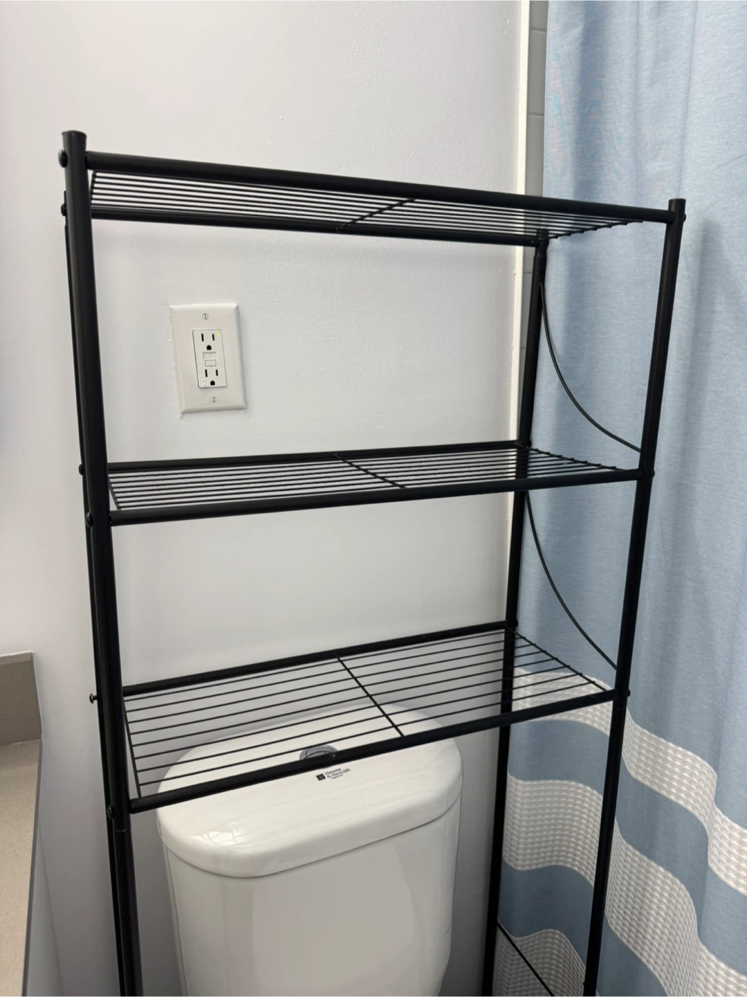 Over the toilet shelf