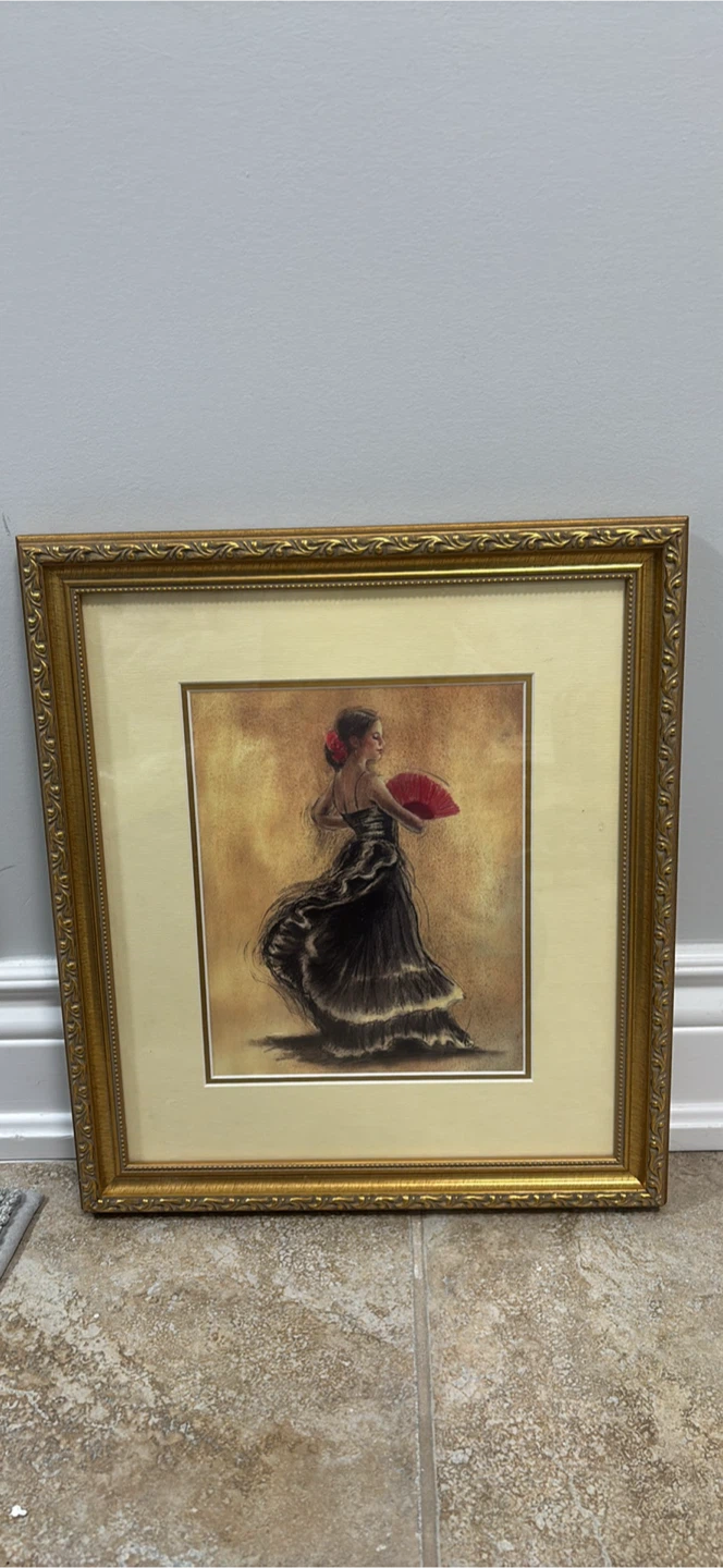 Framed Flamenco Dancer Art Print - photo 2