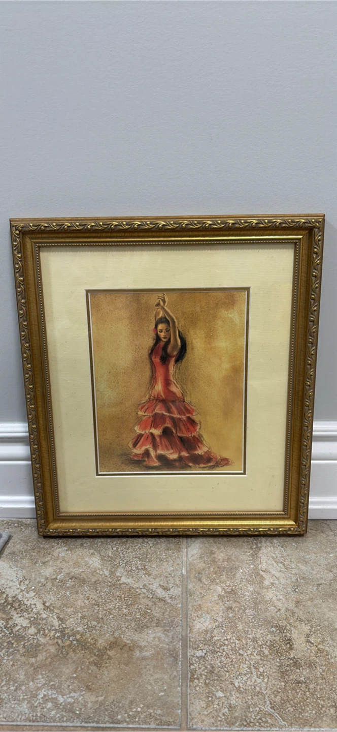 Framed Flamenco Dancer Art Print