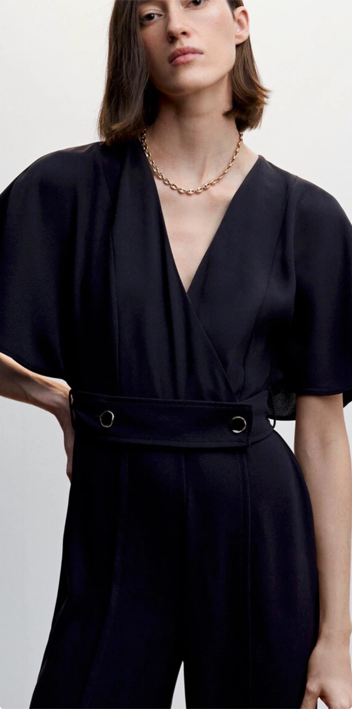Black Jumpsuit with Belt - photo 4
