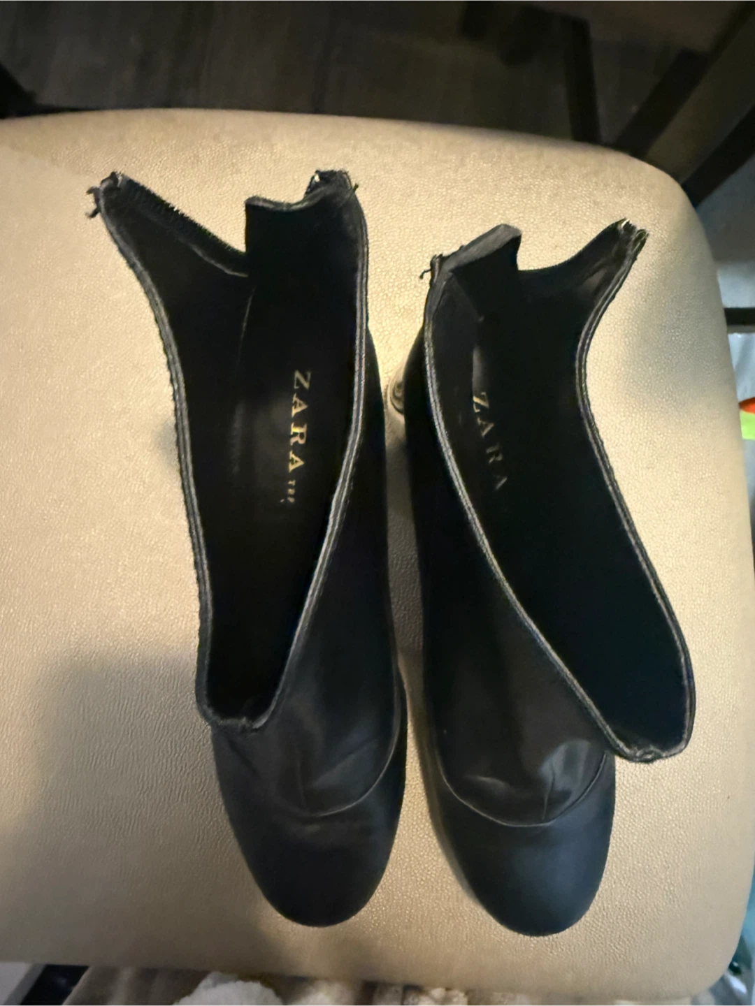 ZARA Black Ankle Boots with Silver Heel - photo 3