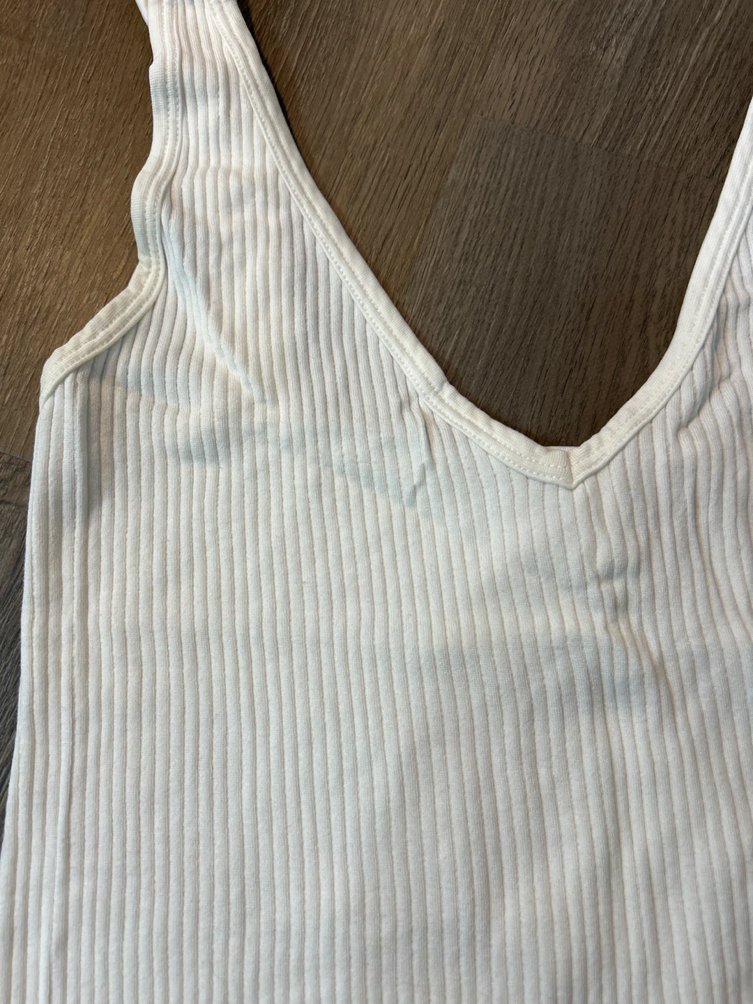 White Ribbed Tank Top - XS/S - photo 2