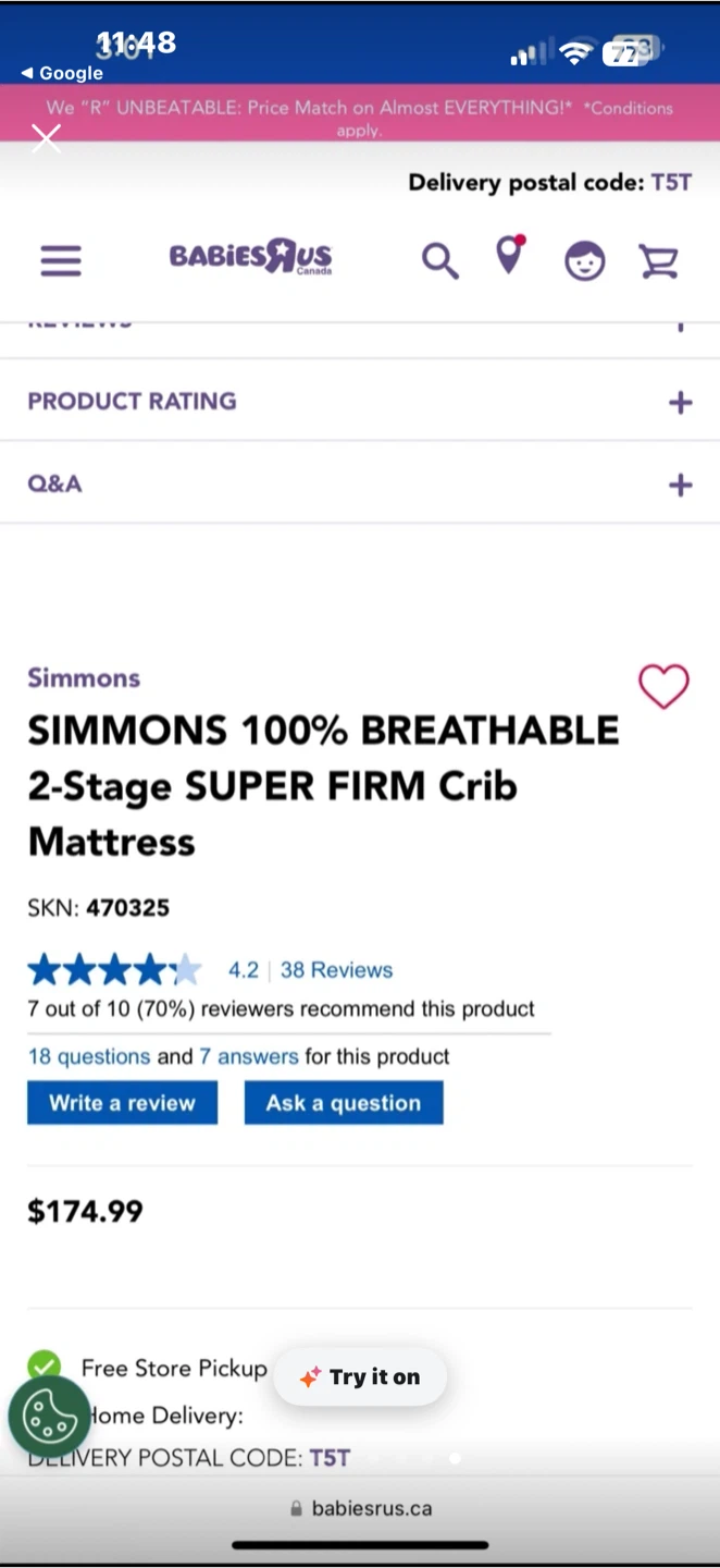 Simmons 100% Breathable 2-Stage Firm Crib Mattress - photo 4