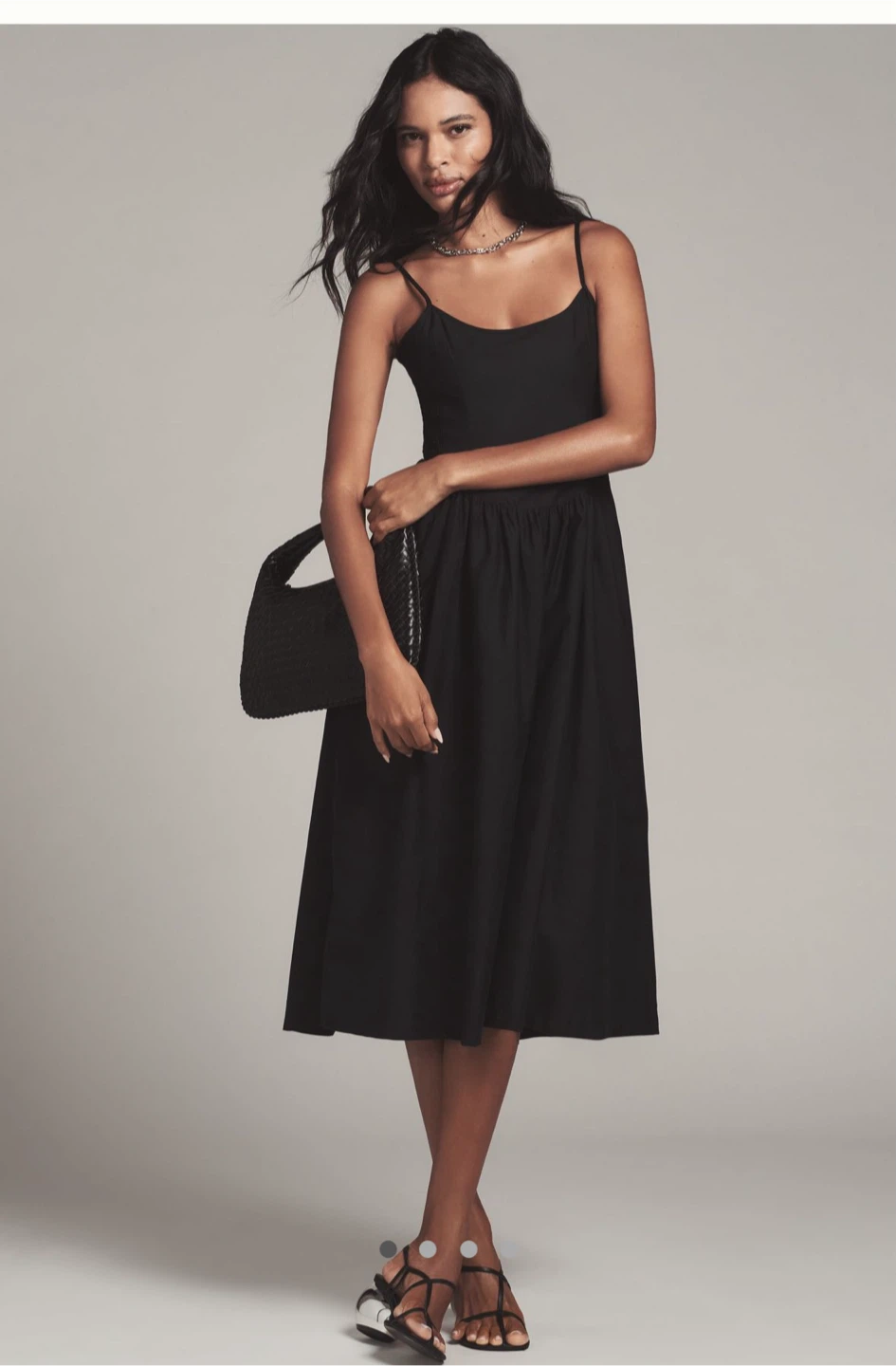 NWT Anthropologie Maeve Black Midi Dress