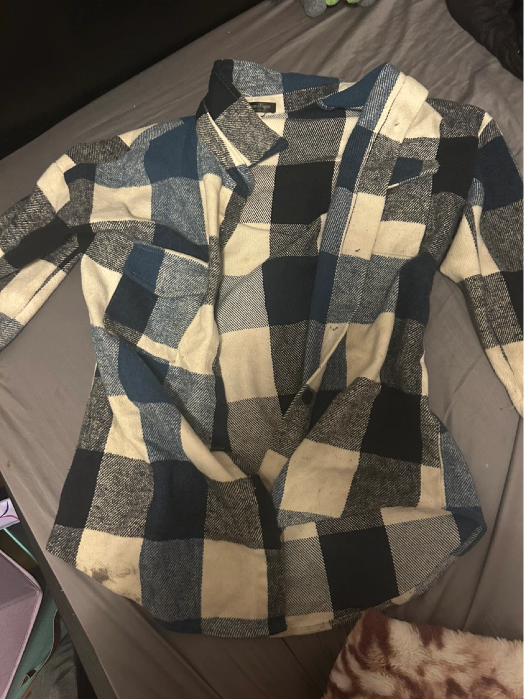 Cœur de Vague Plaid Flannel Shirt - Size L