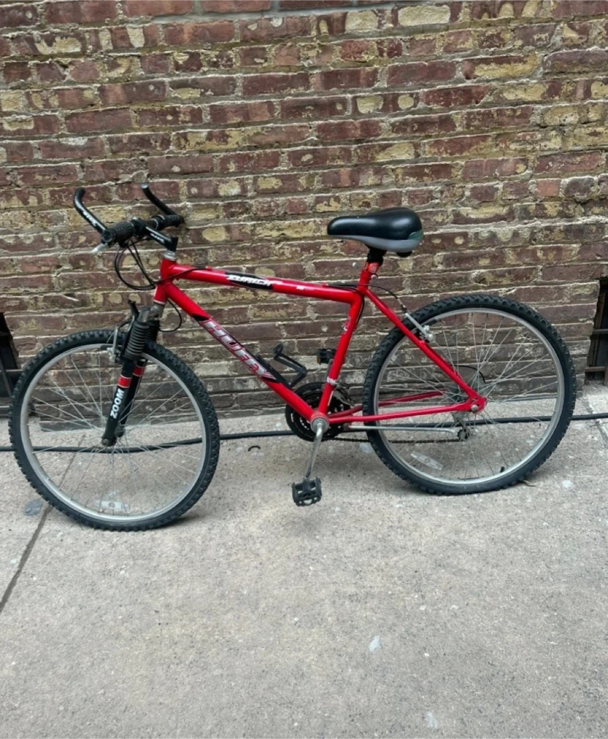 Red Huffy Mountain Bike