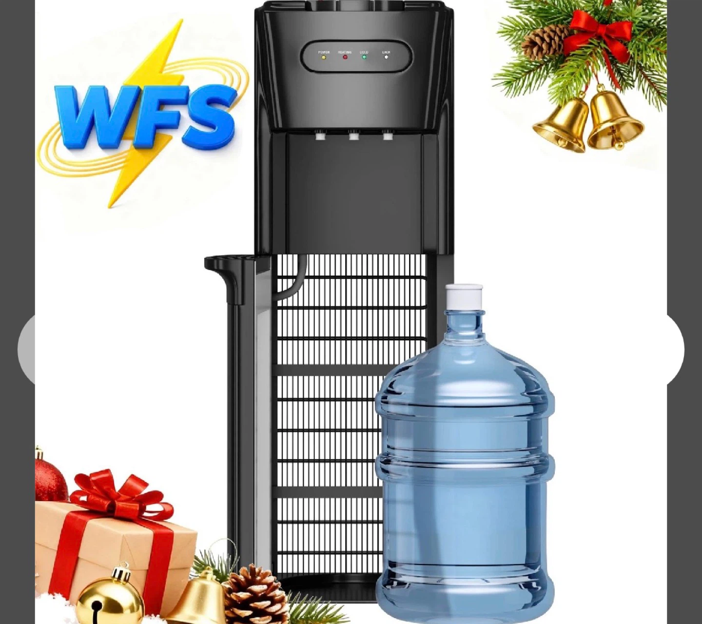 Black Bottom-Loading Water Dispenser - Fits 3-5 Gallon Bottles - photo 2