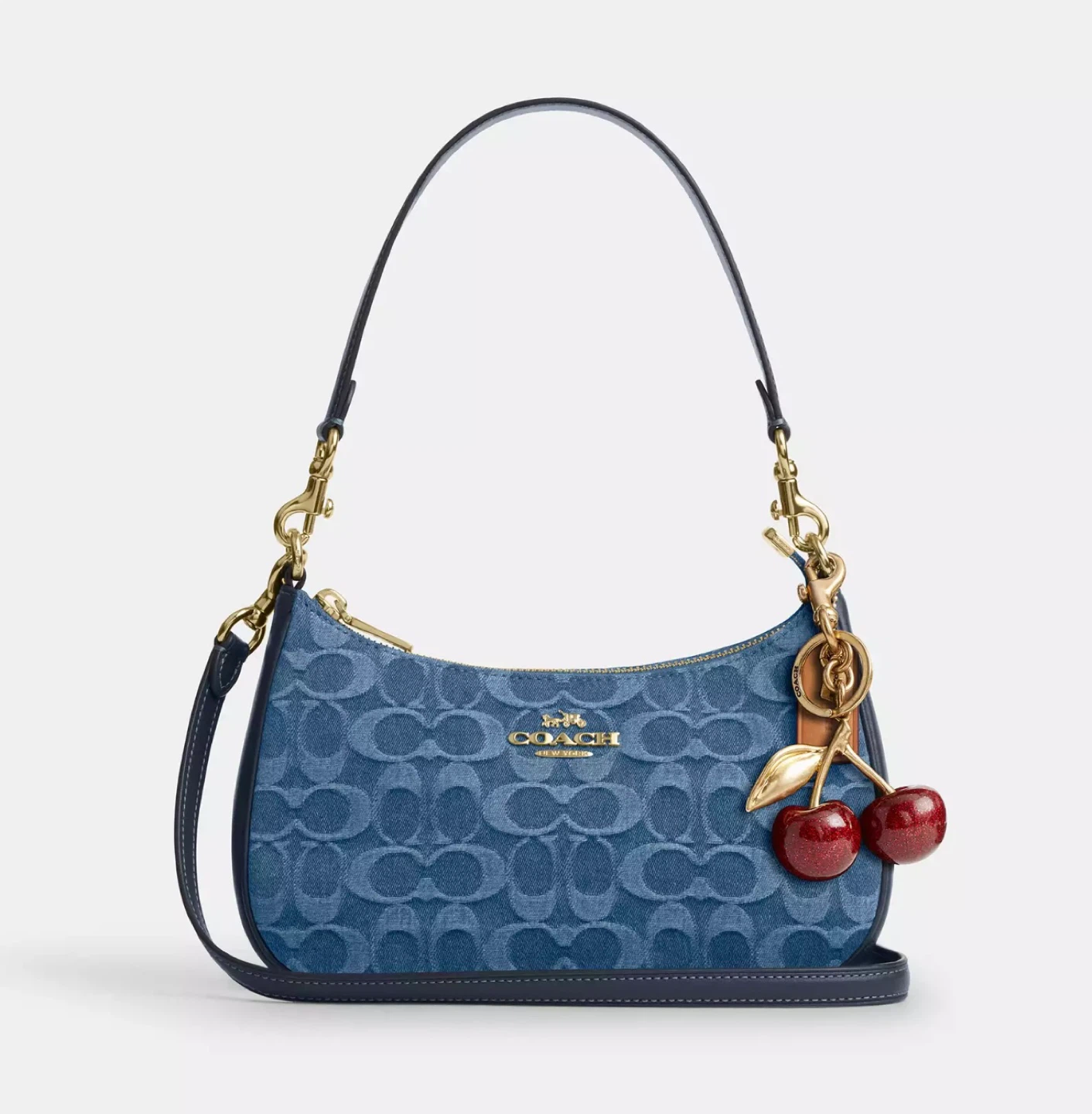 Coach Denim Signature Shoulder Bag
