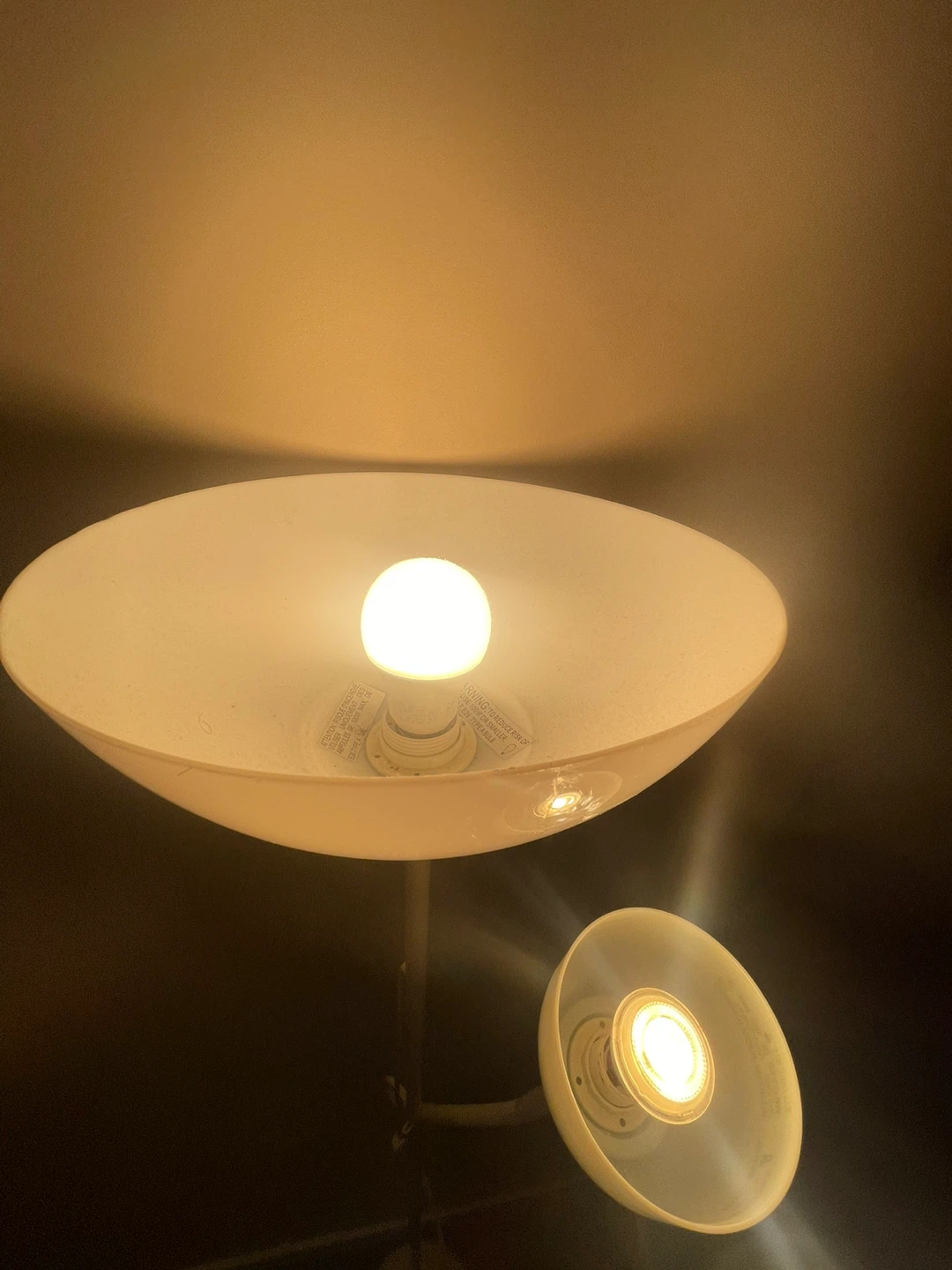 White Floor Lamp with Adjustable Reading Light - photo 2