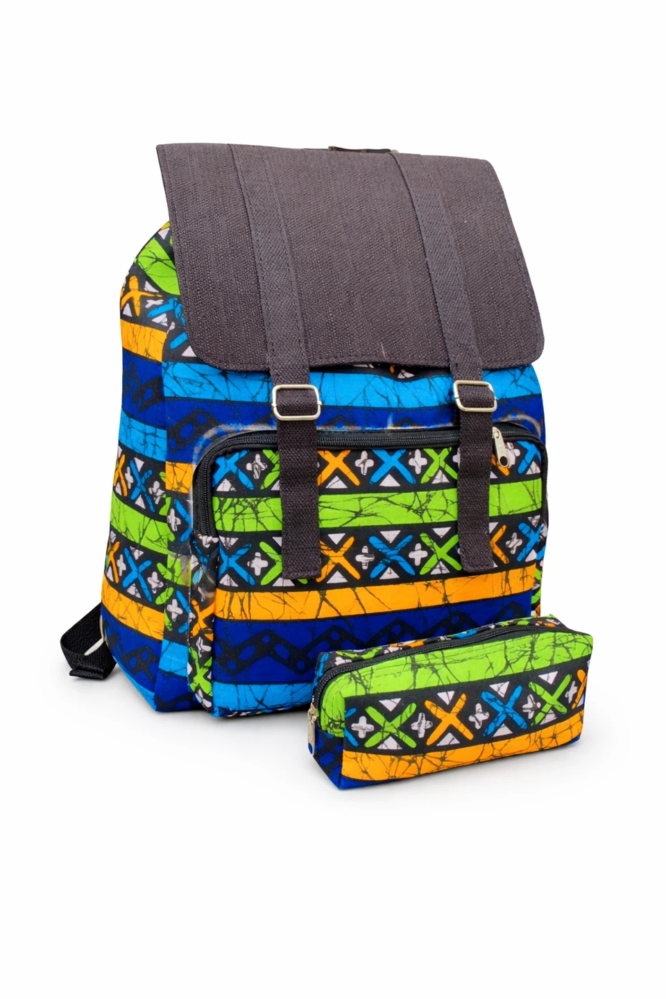 Patterned Backpack with Matching Pencil Case