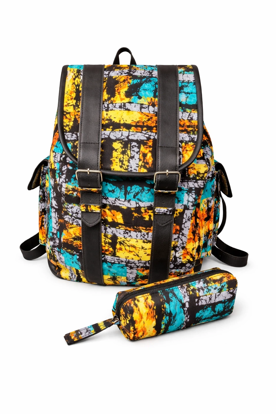 Patterned Backpack with Matching Pencil Case - photo 5