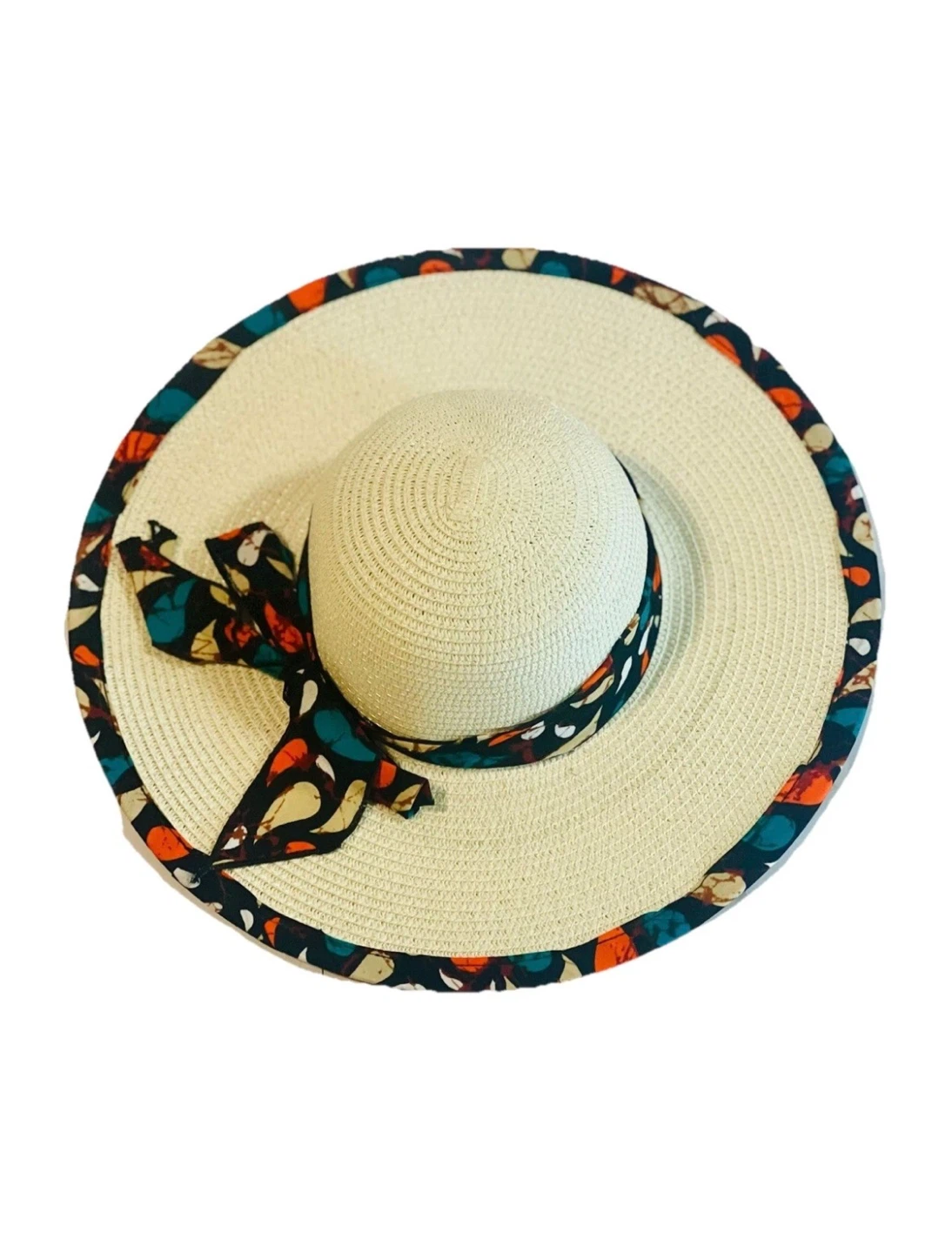 Wide Brim Sun Hat with Decorative Bow - photo 2