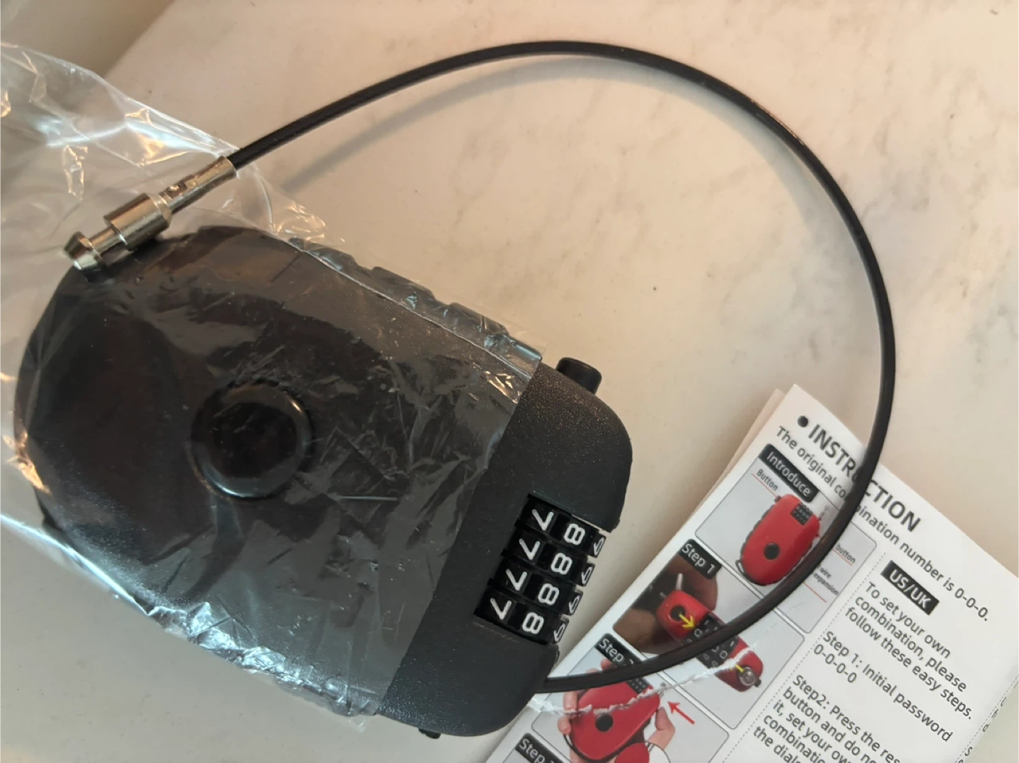 New Ski and snowboard Black combo  Cable Lock - photo 5