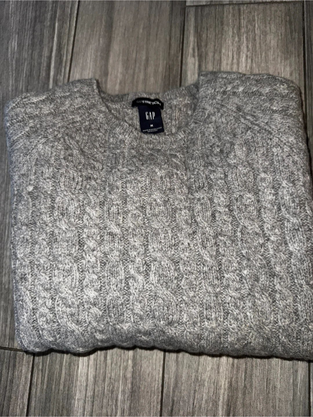 Gap Cable Knit Sweater Medium Grey 🏆