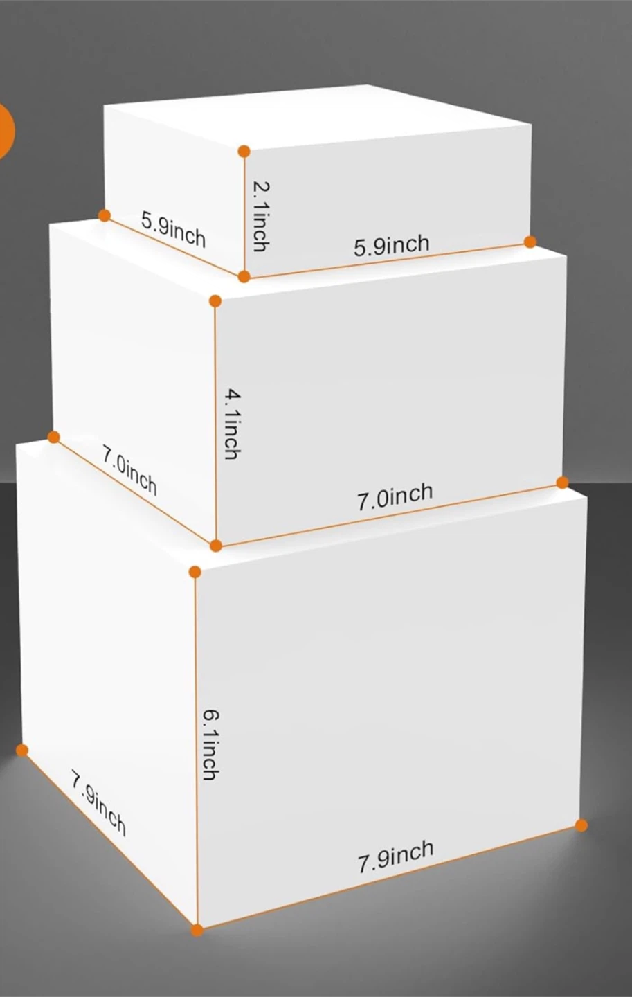 🏆 6 Pcs White Acrylic Risers Display Stands - photo 4