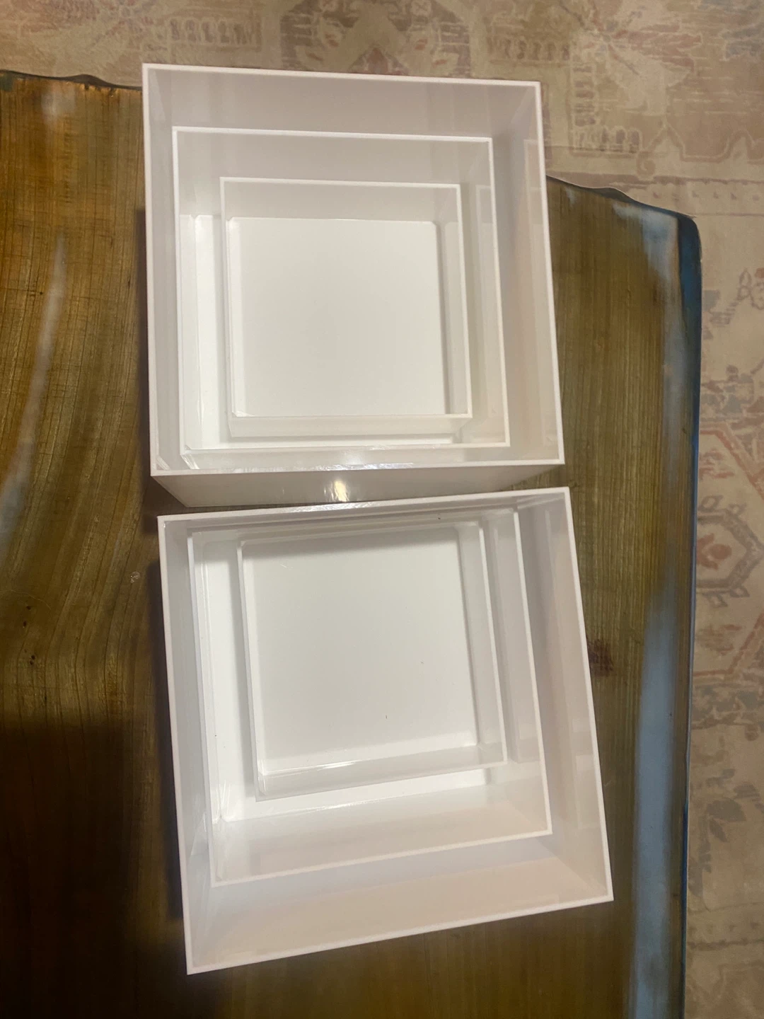 🏆 6 Pcs White Acrylic Risers Display Stands - photo 2