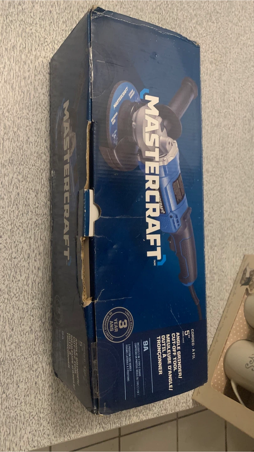 Unopened Mastercraft 5" Angle Grinder / Cut-Off Tool