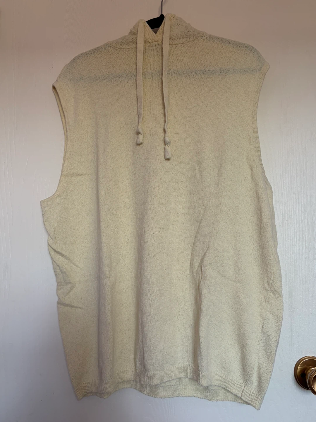 ZARA Sleeveless Knit Hoodie Vest Yellow - Size S-M - photo 3