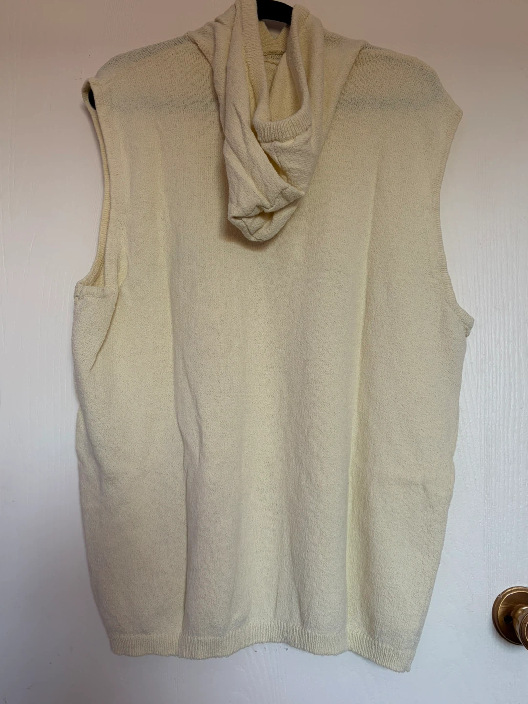 ZARA Sleeveless Knit Hoodie Vest Yellow - Size S-M - photo 4