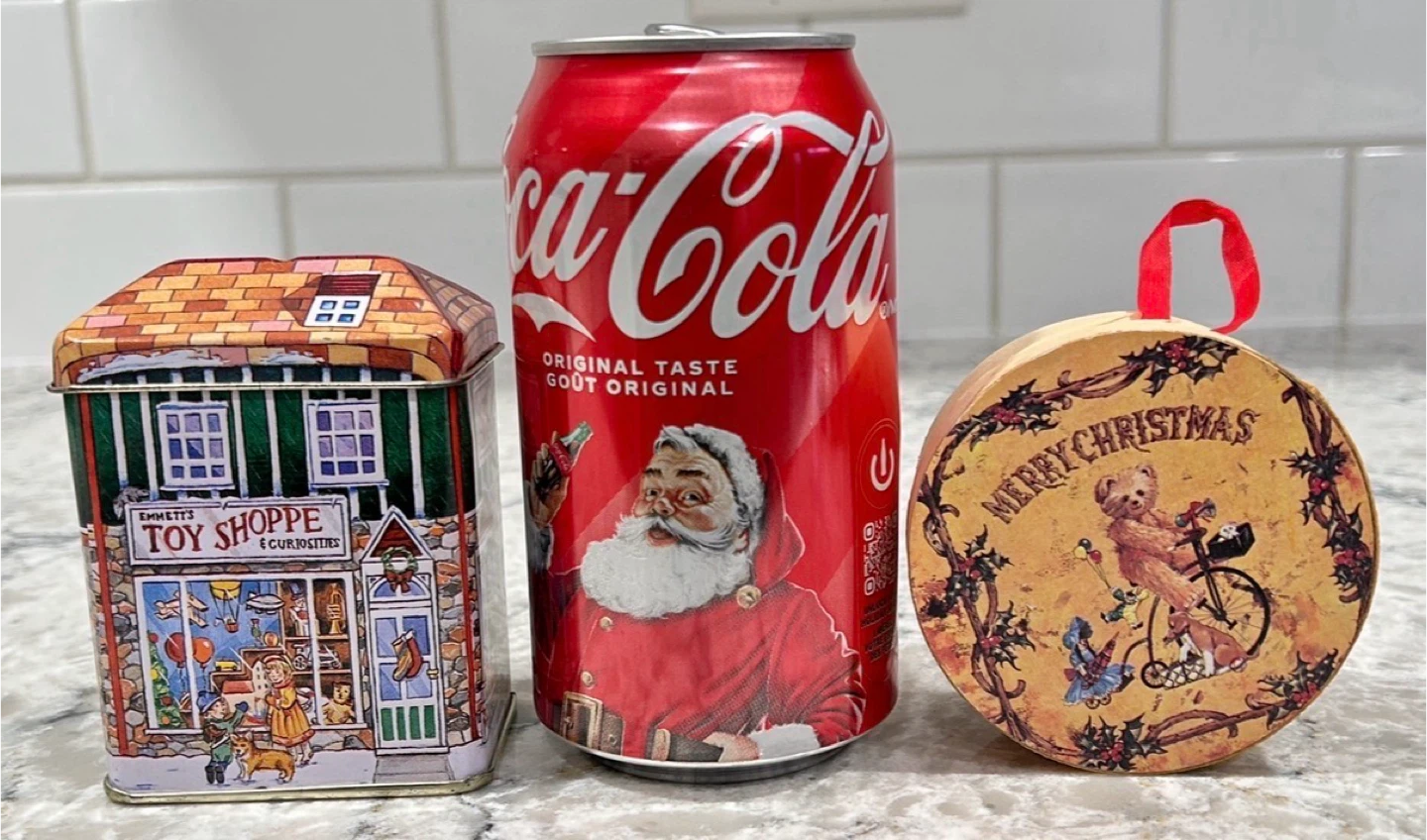 Vintage Emmett's Toy Shoppe & Merry Christmas Containers - photo 2