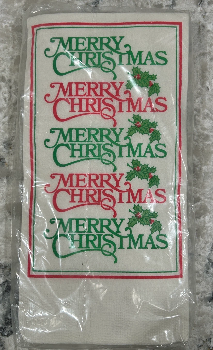 Amscan Merry Christmas Paper Guest Towels - 12 Count